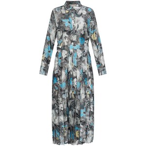 토리 버치 프린트 플리츠 미디 드레스, 블루계열, US 4(KR S/M)