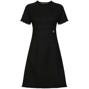 돌체앤가바나 DNA 아플리케 로고 부클레 미니 드레스, 블랙계열, Italy 38(KR 33)