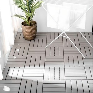 아임홈리빙 가로세로 인테리어 데크타일, 그레이, 9개