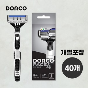 도루코 올뉴 페이스 포 일회용면도기, 1개입, 40개