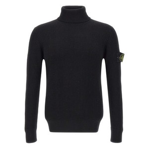 스톤 아일랜드 골지 터틀 넥 스웨터, 블랙계열, Standard S(KR 90)