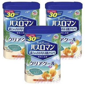 바스로망 약용 입욕제 클리어 쿨 산뜻한 오렌지향, 600g, 3개