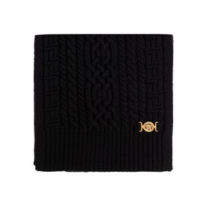 베르사체 케이블 니트 버진 울 스카프