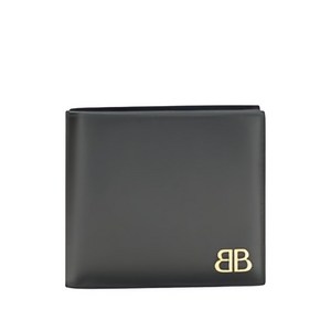 발렌시아가 BB 로고 레더 지갑