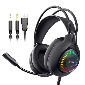 SUKI 7.1채널 마이크 RGB LED 캔슬링 노이즈 레이저 유선 게이밍 헤드셋