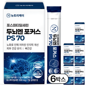 뉴트리케이 두뇌엔 PS70 인지력 포스파티딜세린 분말 식약청인증, 30g, 6박스