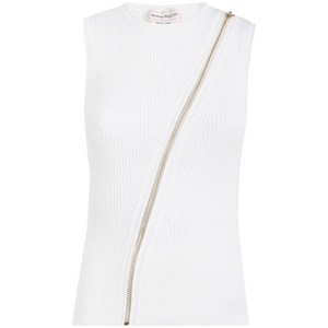 알렉산더맥퀸 지퍼 디테일 베스트, 화이트계열, Standard M(KR 66)