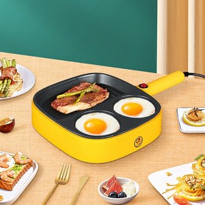 전기 계란 프라이팬 2구 전기 멀티팬 에그팬 토스트 후라이팬 휴대용 기숙사 사무실 전기팬