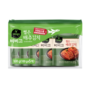 비비고 썰은 배추김치, 100g, 5개