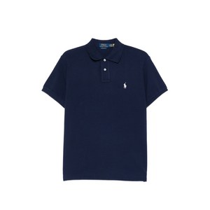 폴로랄프로렌 코튼 로고 디테일 폴로 셔츠, 블루계열, Standard L(KR 105)