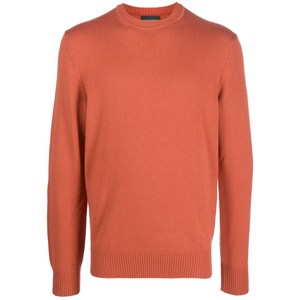 엠포리오아르마니 로고 자수 버진 울 스웨터