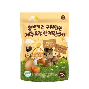 홈앤키즈 유아용 구워만든 제주유정란 계란쿠키 50g, 우리밀, 2개