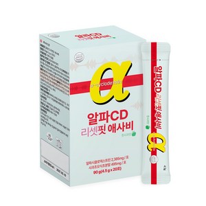 백세식품 알파CD 리셋핏 애사비 4.5g x 20포 HACCP, 90g, 1개