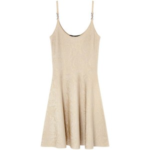 베르사체 바로코 자카드 플레어 미니 드레스, 베이지계열, Italy 40(KR 55)