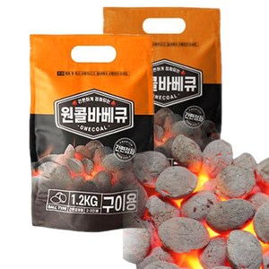 원콜 야자숯 1.2kg 바베큐숯 차콜 숯불, 1개