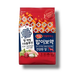 하림펫푸드밥이보약 강아지 기능성 사료, 장건강/유산균, 3.4kg, 1개
