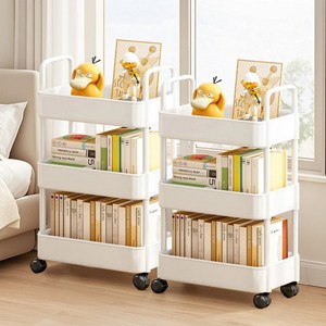 Tiger Pavilion 다기능 수납 트롤리 3단, 화이트, 3단, 2개