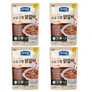 일동후디스 아이얌 홈쿡 순살 간장 닭갈비, 4개, 150g