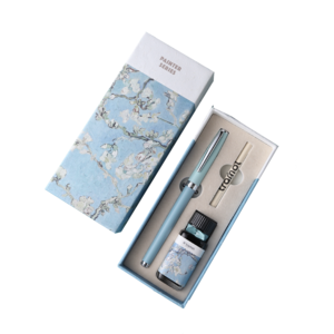 [국내배송/무료각인] Painter Series 반고흐 모란디 레트로 만년필 선물세트 (졸업 전역 입사 퇴사 선물 스승의날 기념), 반고흐 BLUE, 한글(4)