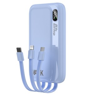 WAPIK PD 22.5W 일체형 대용량 보조배터리 고속충전 M1 10000mAh QC3.0 잔량표시