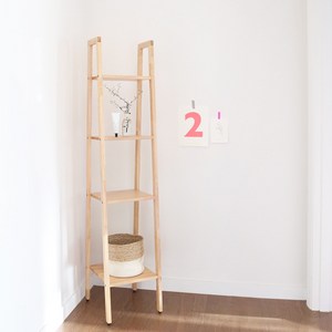 벤트리 원목 4단 사다리선반 (2종 택1) 소품 수납선반, [소] S 사이즈