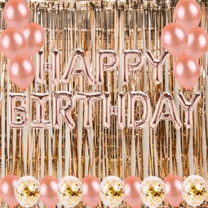 라이프그래피 생일풍선 가랜드 + 풍선 15p + 컨페티 풍선 5p + 커튼 2p 세트