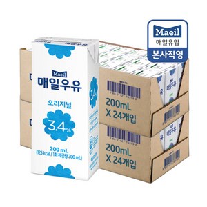 매일우유 오리지널, 200ml, 48개