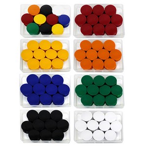 칼라원형자석홀더 대 32mm/20개입/001239/컬러, 노랑