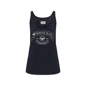 엠포리오아르마니 로고 프린트 탱크 탑, 블루계열, Standard M(KR 66)