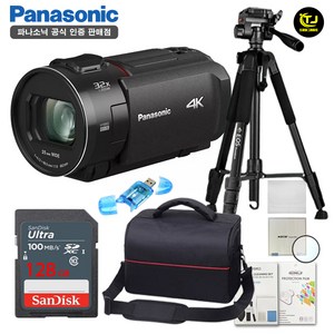파나소닉 HC-VX3 프리미엄 삼각대 패키지 8종세트/128GB+MCUV필터+전용가방+삼각대+카드리더기+청소도구+극세사융+액정보호필름/TJ
