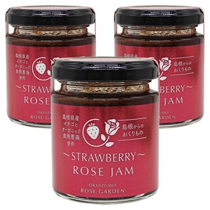 OKUIZMO ROSE GARDEN 스트로베리 로즈잼, 100g, 3개