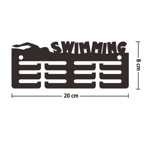 까마느 메달걸이 태권도 마라톤 메달 거치대 행거 정리 진열대 스포츠, 1개, SWIMMING