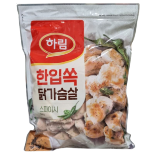 코스트코 하림 자연실록 한입쏙 스파이시 닭가슴살 1.2kg + 이케아 봉지클립(대) 1P 아이스박스+아이스팩 무료, 1개