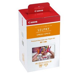 ANYTHING 정품965021캐논 정품 SELPHY CP1200WH 인화지108매+잉크 2개