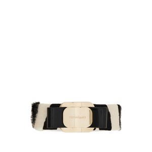 페라가모 바라 보우 지브라 프린트 헤어 핀