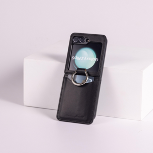 본아띠 POLARIS 천연소가죽 B.B.G 카드수납 힌지보호 기능 갤럭시 Z플립 케이스