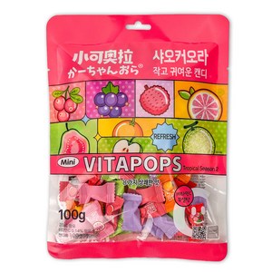 샤오커오라 시즌2 트로피칼 베트남 무설탕 간식 비타민C 캔디 사탕, 100g, 1개