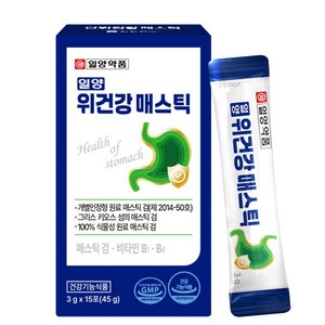 일양약품 정품 일양 위건강 매스틱 검 분말 스틱, 45g, 1개
