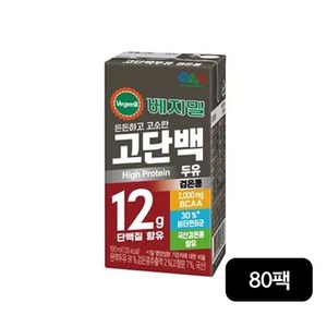 베지밀 고단백두유 검은콩, 190ml, 80개