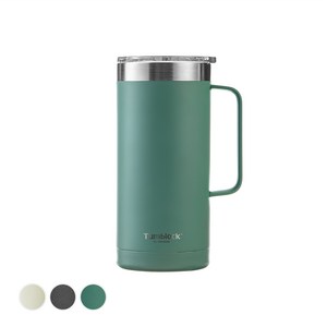 텀블락 글라스락 플레인 머그 텀블러 500ml, 그린, 500ml, 1개