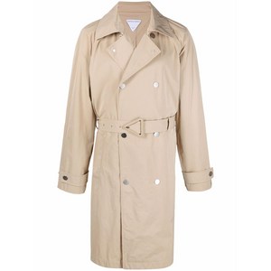 보테가 베네타 더블 브레스티드 릴랙스 핏 트렌치코트, 그린계열, IT/FR 50(KR 105)