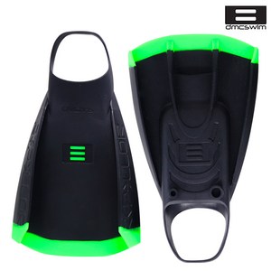 DMC 리펠로핀 리뉴얼-BLK REPELLOR FIN 훈련용 숏핀 수영 오리발-C, Black/Green