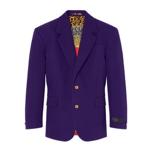 베르사체 골드 버튼 애니멀 프린트 라이닝 재킷, 바이올렛/보라계열, Italy 48(KR 100)