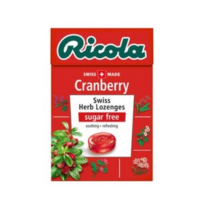 무설탕 스위스 허브캔디 리콜라 크랜베리, 40g, 5개
