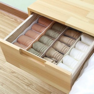 셀휘 속옷정리함 양말 칸칸이 정리함, 5개, 화이트