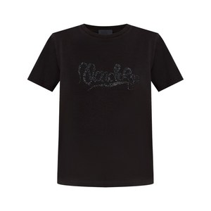 몽클레르 글리터 로고 티셔츠, 블랙계열, Standard S(KR 55)