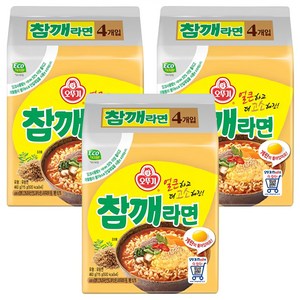 오뚜기 참깨라면 115g, 12개, (4개입 X 3팩)