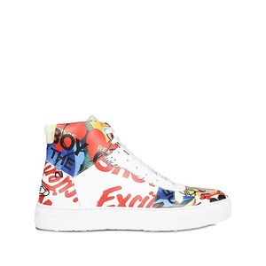 비비안웨스트우드 그래픽 프린트 하이탑 스니커즈, IT 41(KR 260), 화이트계열