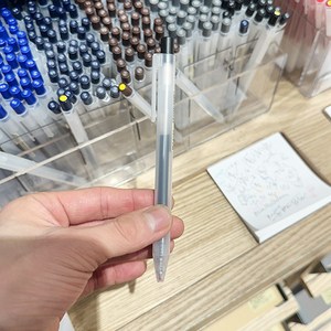 MUJI 무인양품 젤 잉크 볼펜 노크식 0.5mm 블랙, 3개