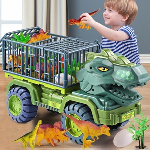 폴라도레 KC인증 공룡 장난감 세트 크레인 덤프 트럭 운송차 티라노 중장비 자동차